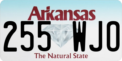 AR license plate 255WJO