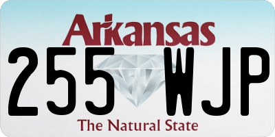 AR license plate 255WJP