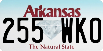 AR license plate 255WKO