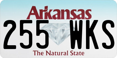 AR license plate 255WKS