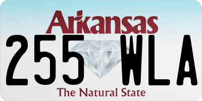 AR license plate 255WLA