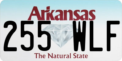 AR license plate 255WLF