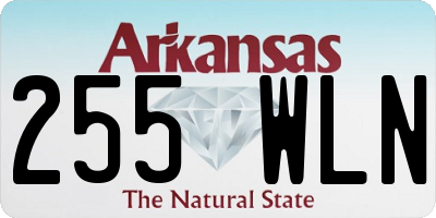 AR license plate 255WLN