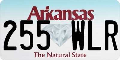 AR license plate 255WLR