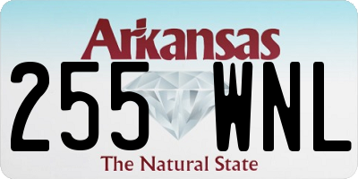 AR license plate 255WNL