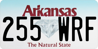AR license plate 255WRF