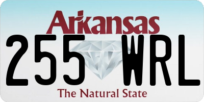 AR license plate 255WRL