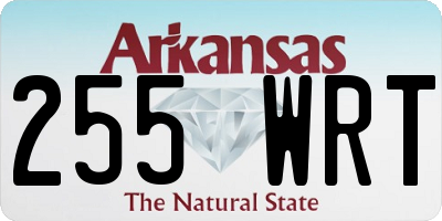 AR license plate 255WRT