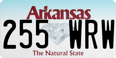 AR license plate 255WRW