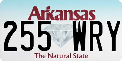 AR license plate 255WRY