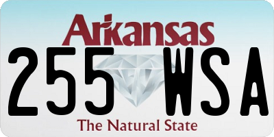 AR license plate 255WSA