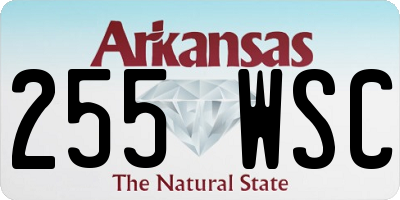 AR license plate 255WSC