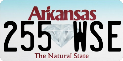 AR license plate 255WSE