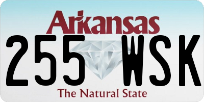AR license plate 255WSK