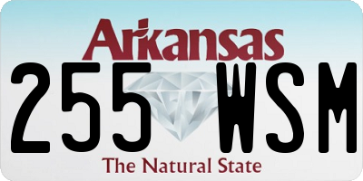AR license plate 255WSM