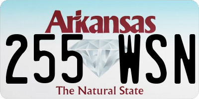 AR license plate 255WSN