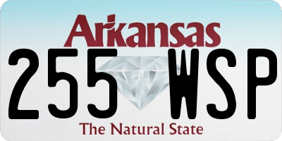AR license plate 255WSP