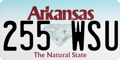 AR license plate 255WSU