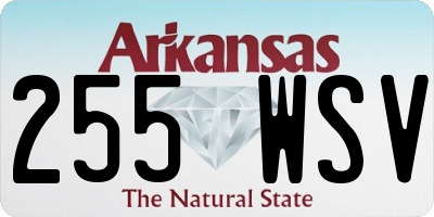 AR license plate 255WSV