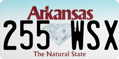 AR license plate 255WSX