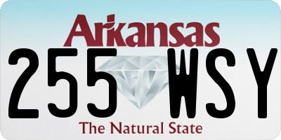 AR license plate 255WSY