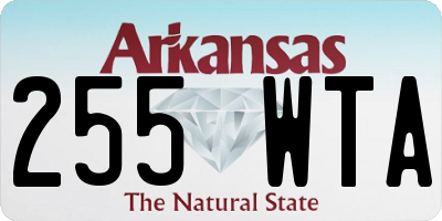AR license plate 255WTA