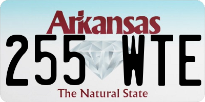 AR license plate 255WTE