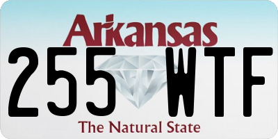 AR license plate 255WTF