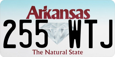 AR license plate 255WTJ
