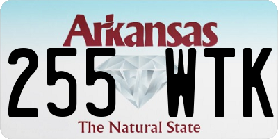 AR license plate 255WTK