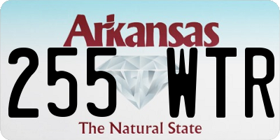 AR license plate 255WTR