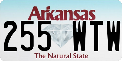 AR license plate 255WTW