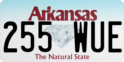 AR license plate 255WUE