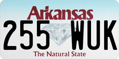 AR license plate 255WUK