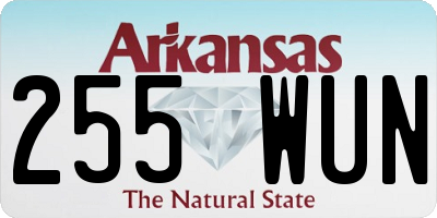 AR license plate 255WUN