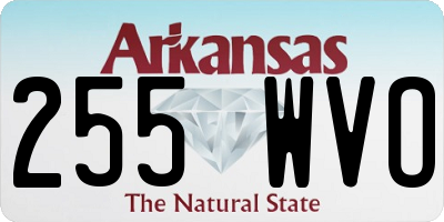 AR license plate 255WVO