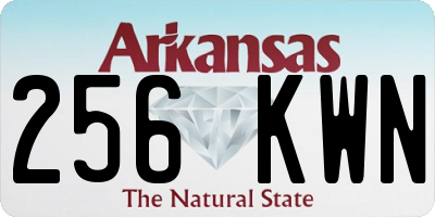 AR license plate 256KWN