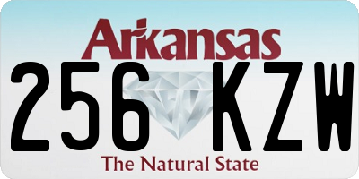 AR license plate 256KZW