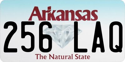 AR license plate 256LAQ