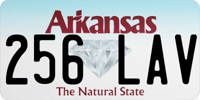 AR license plate 256LAV