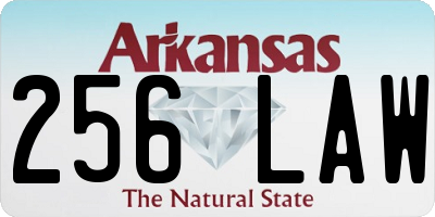 AR license plate 256LAW
