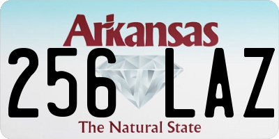 AR license plate 256LAZ