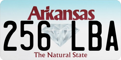 AR license plate 256LBA