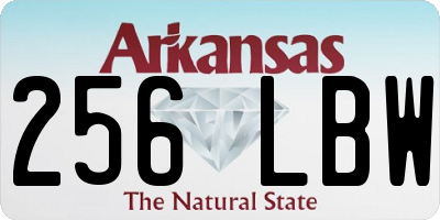 AR license plate 256LBW