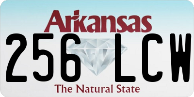AR license plate 256LCW