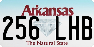 AR license plate 256LHB