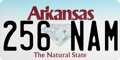 AR license plate 256NAM