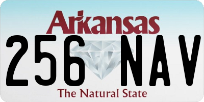 AR license plate 256NAV