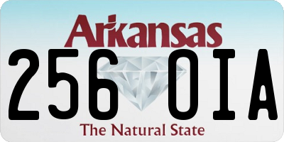 AR license plate 256OIA