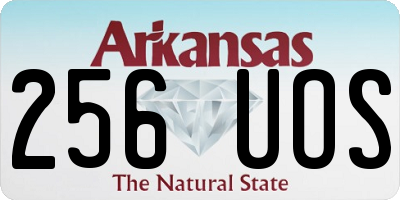 AR license plate 256UOS